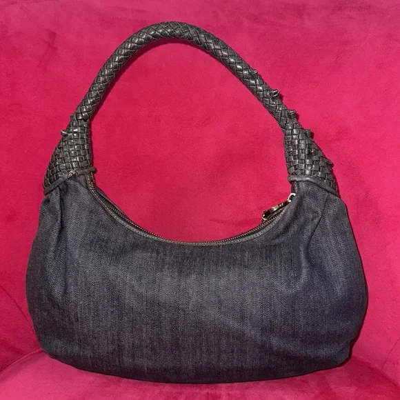 Fendi denim spy bag shoulder hobo purse - Picture 2 of 15